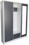 Spectral Mobila Cuier David Max Alb cu Gri, 153 x 38 x 194 cm