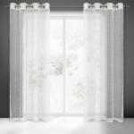 Eurofirany Lara hálós fényáteresztő függöny Fehér 140x250 cm