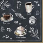 Easy Life Papírszalvéta 33x33cm, Barista, 20db-os - szep-otthon