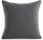 Eurofirany Len egyszínű párnahuzat dekoratív köves szegéllyel Acélszürke 43x43 cm