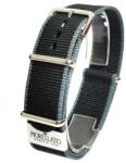 Morellato Curea tip NATO Negru cu Gri Morellato Band Fabric Ribbon - 18mm, 20mm, 22mm (A01U3972A74806CR)