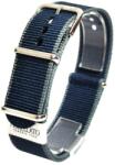 Morellato Curea tip NATO Bleumarin cu Gri Morellato Band Fabric Ribbon - 18mm, 20mm, 22mm 24mm (A01U3972A74805CR)