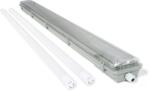 KOLORENO Set: 1x Corp de iluminat ermetic 2x120cm + 2x Tub LED 18W - Alb rece (6000K) (KPL-OH2*120-BZ)