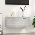 vidaXL Comodă perete, gri sonoma, 80x35x36, 5 cm, lemn prelucrat (817607) Raft