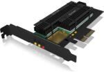 RaidSonic IB-PCI215M2-HSL ICY BOX PCIe extension card for 2x M. 2 SSDs incl. heat sinks (IB-PCI215M2-HSL)