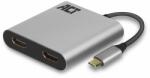 ACT AC7012 USB-C to Dual HDMI monitor MST Silver (AC7012) - pcx