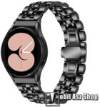  Fém okosóra szíj - FEKETE - rozsdamentes acél, speciális pillangó csatos, 20mm széles - SAMSUNG Galaxy Watch4 40mm / Watch4 44mm / Watch4 Classic 46mm / Watch4 Classic 42mm / Watch5 44mm / Watch5 40mm
