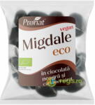 Pronat Migdale Prajite, Sarate si Glazurate in Ciocolata Neagra si Caramel Sarat Ecologice/Bio 50g