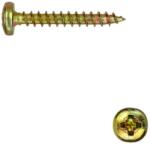  D-fejű faforgácslapcsavar 3, 5x40 PZ TM, sárgára horg