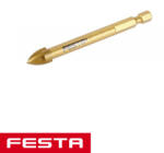 FESTA 24788 négyélű üveg és csempefúrószár, keményfém 1/4" hex - 18 mm (24788)