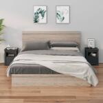 vidaXL Noptiere, 2 buc. , gri, 40x35x49 cm, lemn masiv de pin (813714)