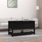 vidaXL Măsuță de cafea, negru, 102x49x55 cm, lemn masiv de pin (820925) Masa de cafea