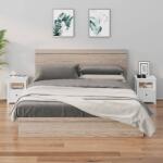 vidaXL Noptiere, 2 buc. , alb, 40x35x49 cm, lemn masiv de pin (813712)