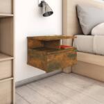 vidaXL Noptiere plutitoare 2 buc. stejar fumuriu 40x31x27 cm lemn (815313)