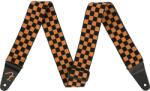 Fender 990662012 - Weighless 2" Monogrammed Strap, Ltd edition Checker Orange/Black - FEN1811