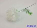  Szegfű aszparágusszal szálas selyemvirág 51 cm - Fehér