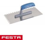 FESTA 31121 glettvas 280x130 mm - fogazott 8x8 mm (inox) (31121)