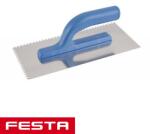 FESTA 31021 glettvas 280x130 mm - fogazott 4x4 mm (inox) (31021)