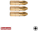Fortum 4741372 PZ2x25 mm TiN bit (1/4") 3 db-os (4741372)