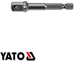 TOYA YT-04626 dugókulcs adapter 1/4" hex >>> 3/8" négyzet , CrV (L=65mm) (YT-04626)