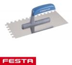 FESTA 31131 glettvas 280x130 mm - fogazott 10x10 mm (inox) (31131)