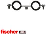 fischer CDI 18 kettős fém csőbilincs gumibetéttel (018968)