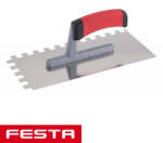 FESTA 31145 glettvas 280x130 mm - fogazott 12x12 mm (inox, gumírozott nyél) (31145)