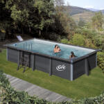 GRE Avantgarde Set piscina compozit GRE dreptunghiulara 466 x 326 x H 124 cm (KPCOR46) - poolandgarden Piscina