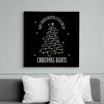 printfashion Karácsonyi fények - Vászonkép - Fekete (9562118)