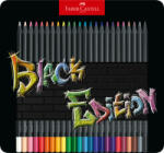 Faber-Castell Creioane colorate Faber-Castell Black Edition FC116425 in cutie din metal, 24 culori (FC116425)