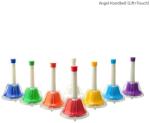 Angel AHB-8M - Set of 8 multicolor touch hand bells - B877B