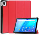  LEATHER Flip tok TCL TAB 10S piros