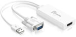 j5create Адаптер j5create - JDA214, VGА/USB/HDMI, бял (J5-JDA214)
