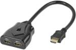 Vivanco Ръчен превключвател Vivanco - 47157, 2xHDMI/HDMI, 0.35m, черен (47157)