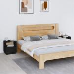 vidaXL Noptiere, 2 buc. , negru, 40x34x45 cm, lemn masiv de pin (818304)