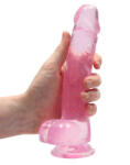 RealRock Realistic Dildo with Balls 8" 19 cm Pink Dildo