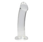 RealRock Smooth Spot Dildo with Suction Cup 17cm Transparent Dildo