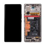 Huawei Honor 70 Előlap Keret+LCD Kijelző+Érintőpanel, Fekete (0235ACMF) Service Pack
