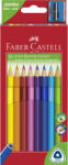 Faber-Castell Creioane colorate jumbo Faber-Castell FC116510, 10 culori + ascutitoare (FC116510)