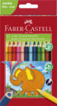 Faber-Castell Creioane colorate triunghiulare jumbo Faber-Castell FC116501, 12 culori (FC116501)