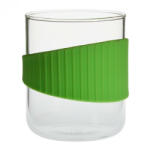 trendglas JENA OFFICE hőálló üveg teáscsésze - S - zöld szilikongyűrűvel 0, 4 L