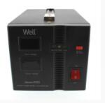 Well Stabilizator automat de tensiune cu servomotor, 1000VA/600W, Well (AVR-SRV-SECURE1000-WL)