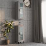 vidaXL Dulap de perete suspendat, gri sonoma, 34, 5x34x90 cm (817448) Comoda