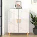 vidaXL Servantă, alb extralucios, 69, 5x34x90 cm, lemn compozit (812138) Comoda