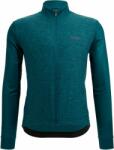 Santini Colore Puro Long Sleeve Thermal Jersey Teal M