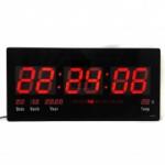 HOTAI IP-LD-4622 - Дигитален, диоден, стенен, LED часовник, вътрешен монтаж, с термометър, 220V, 46x22x2cm (IPLD4622)