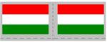 Gifts Service Ideiglenes felragasztható tetoválás rajongóknak Magyarország zászló, Magyarország, HU (MET064)
