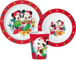 Stor Disney Minnie és Mickey micro étkészlet szett pohárral karácsony (STF11148)