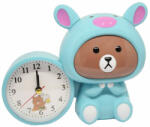 Pufo Ceas de masa desteptator pentru copii Pufo, model Ursuletul Costumat, 20 x 15 cm, verde