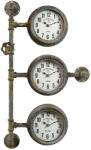 Clayre & Eef Ansamblu ceasuri perete metal maro 41x16x69 cm (JJKL00001)
